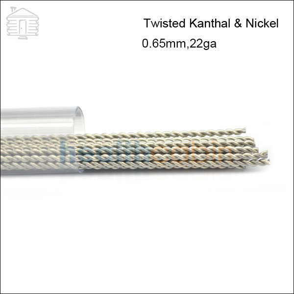 Twisted Kanthal & Nickel Rod Wire (0.65mm, 22ga)